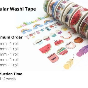 Custom Washi Tape, Small Business Merch, Personalized Masking Tape, Marketing Washi Tape, Kawaii Washi Tape, Christmas Gift, Unique Gift 画像 2