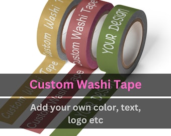 Personalisiertes Washi Tape, bedrucken Sie Ihr eigenes Washi Tape, Kawaii Washi Tape, Weihnachtsgeschenke, einzigartige Geschenke, hübsches Klebeband