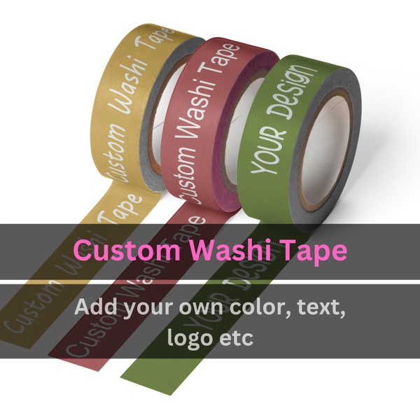 Nastro Washi personalizzato, nastro adesivo personalizzato, stampa il tuo nastro Washi, nastro Washi Kawaii, regali di Natale, regali unici, bel nastro