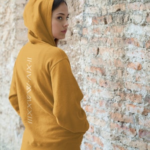 Customized Roman Numerals Hoodie, Spouse Matching Shirts Anniversary Date Hoodie, Roman Hoodie Cheap, Match Couple Hoodies, Anniversary Gift image 3