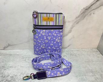 Borsa a tracolla floreale, borsa per cellulare, porta cellulare a tracolla con cinturino regolabile, regalo per mamma impegnata