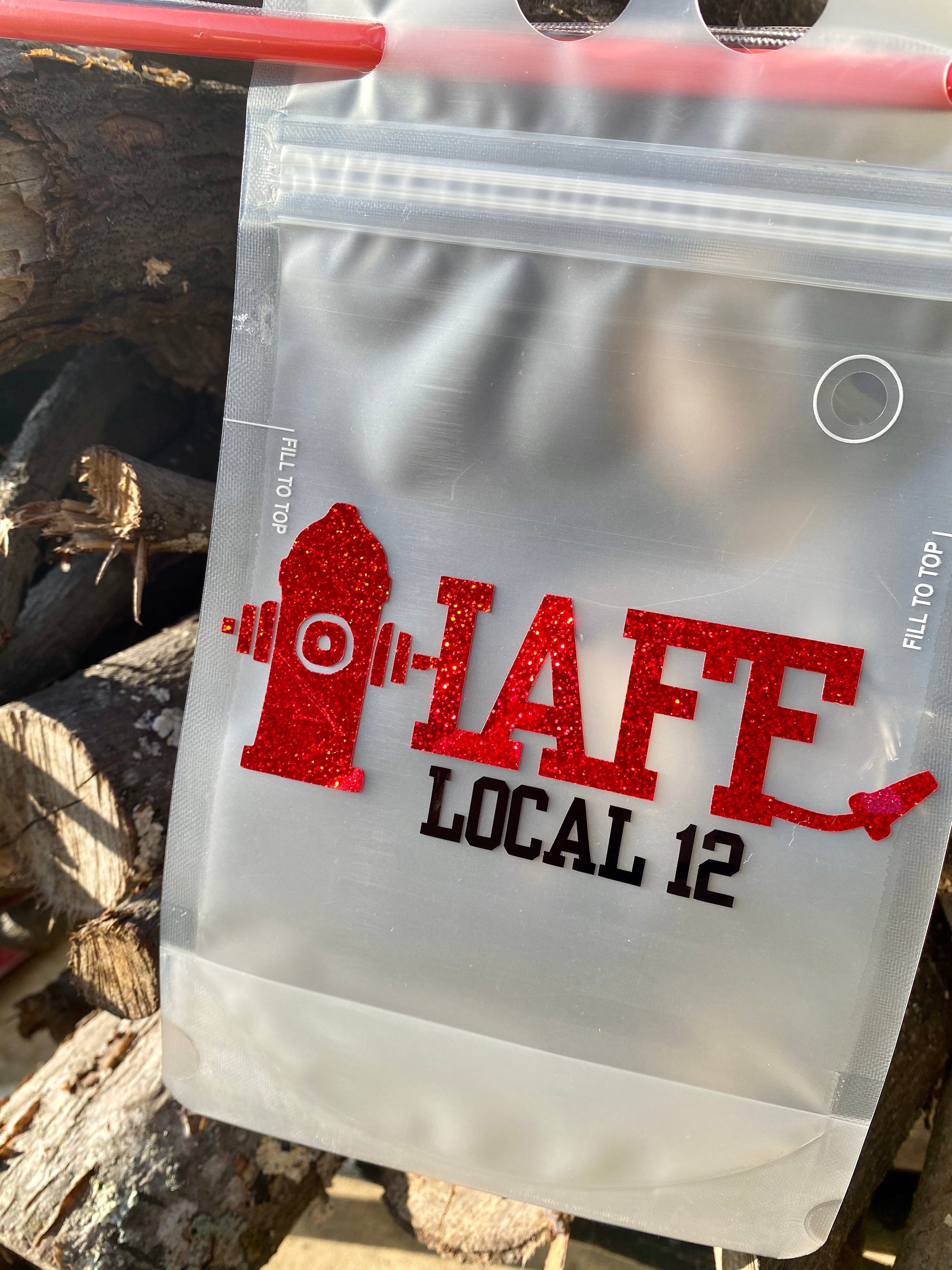 Firefighter l Reusable Drink Pouch Etsy