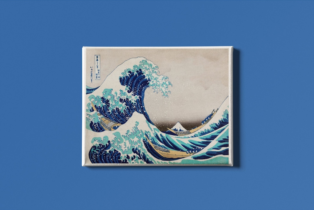 The Great Wave off Kanagawa Wall Art, Kanagawa Canvas Print Art