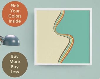 Geometrische Abstrakte Wandkunst: Moderne minimalistische Wohnkultur