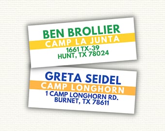 Summer Camp Return Address Labels