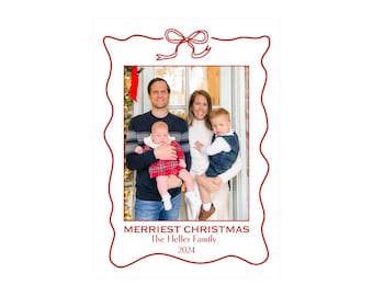 Watercolor Red Ribbon Card