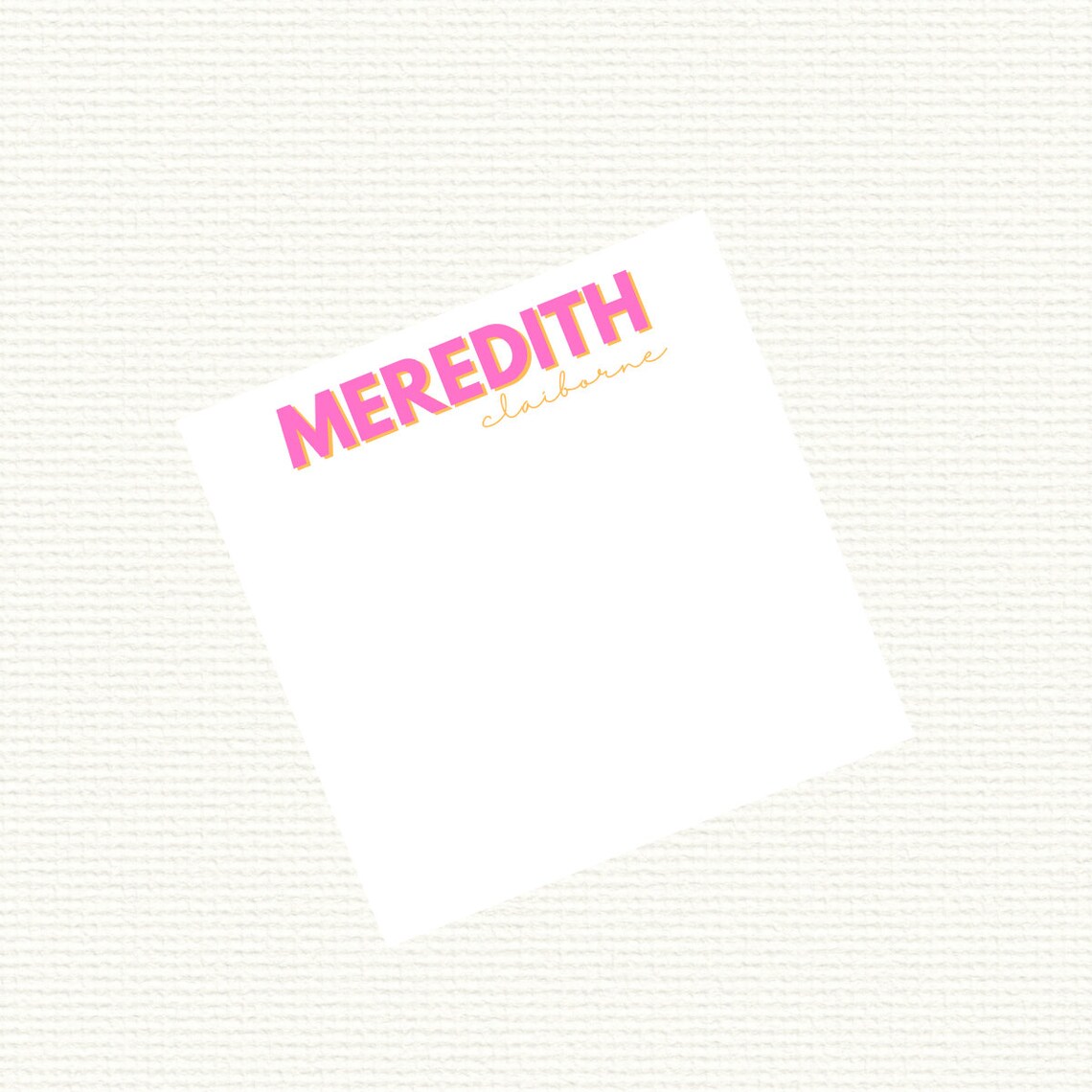 8x8 Script Block/script 8x8 Notepads - Etsy
