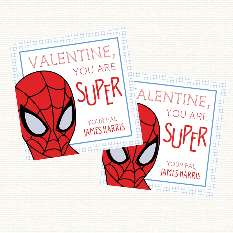 Spiderman Valentines - Etsy