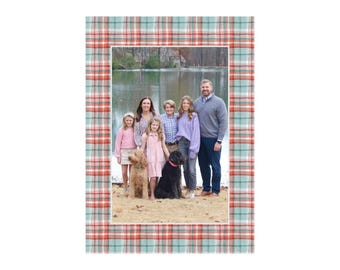 Red Green Plaid Card