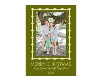 Jewel Tone Green Holiday Card