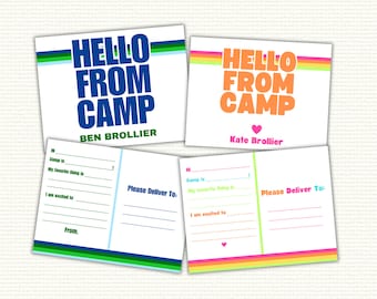 Personalized Camp Postcards, Kids Stationery (20 cards)