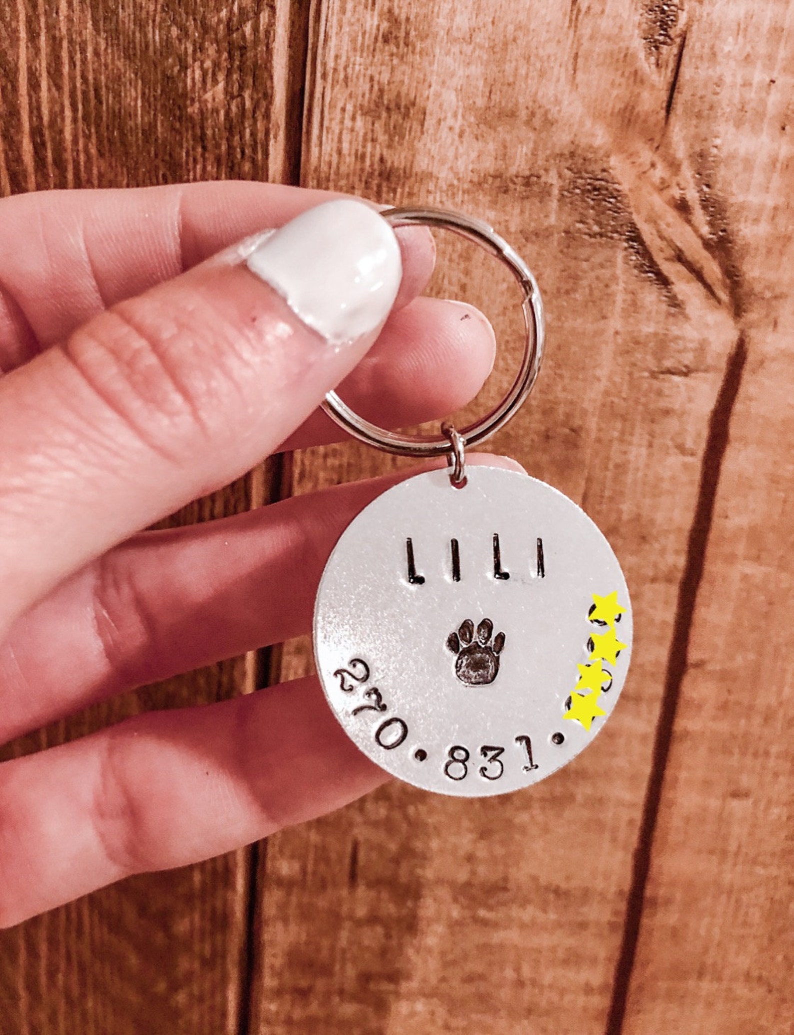 Hand Stamped Dog Tag Etsy