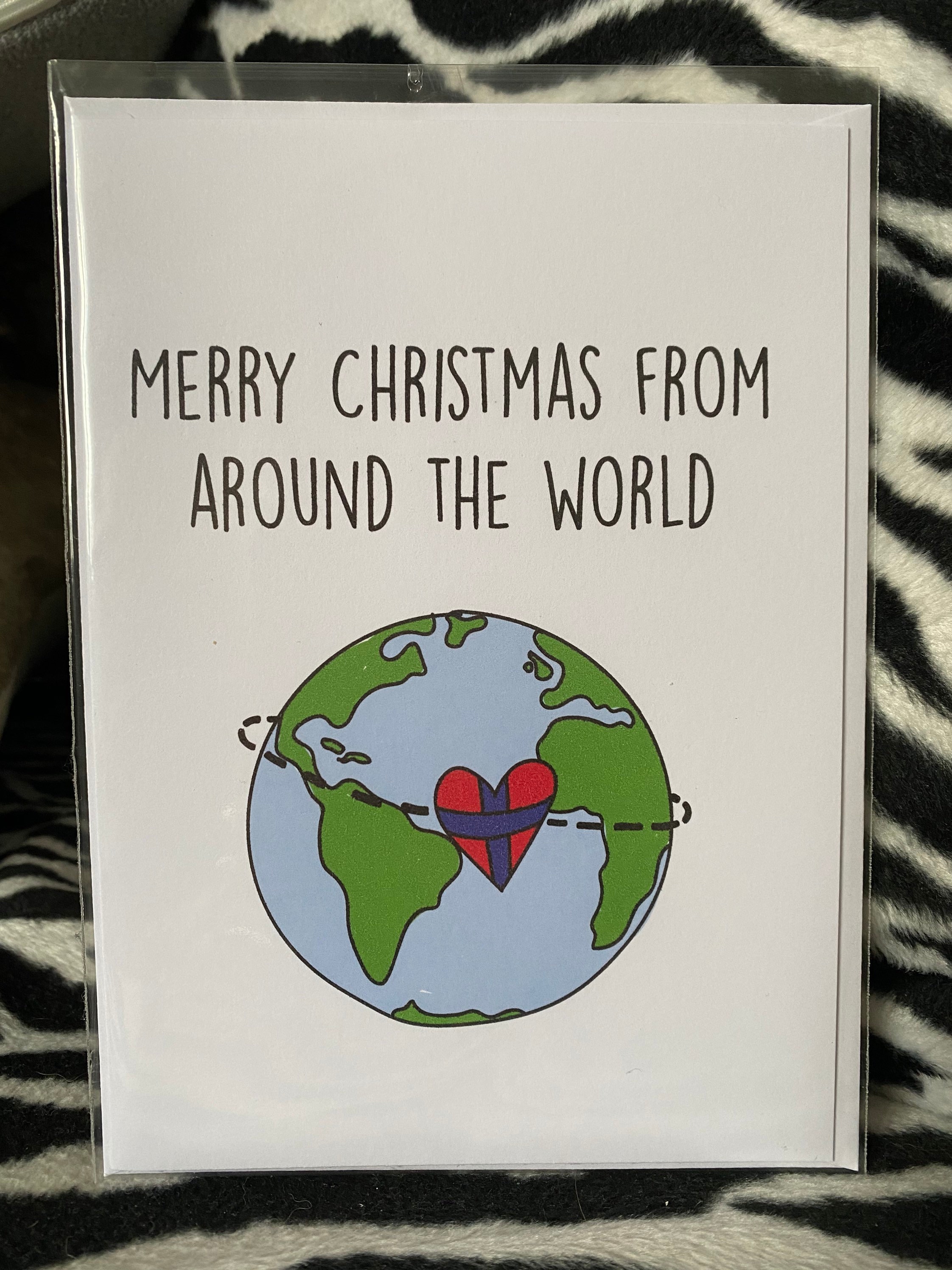 Merry Christmas From Around the World Greeting Card - Etsy