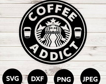 Coffee Addict SVG, koffie svg, png, dxf