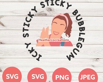 Gomma da masticare appiccicosa e disgustosa svg, Sig.ra Rachel svg