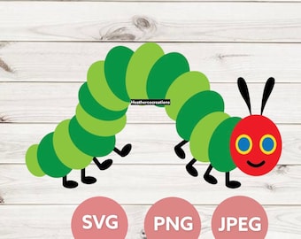 Hungry Caterpillar SVG  SVG | Digital | First Birthday | Decorations | Classroom | Decal | Iron On | Wall Decor