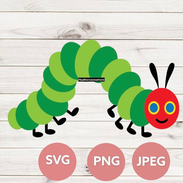 Hungry Caterpillar SVG  SVG | Digital | First Birthday | Decorations | Classroom | Decal | Iron On | Wall Decor