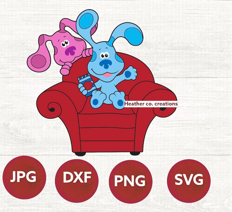 Blue's Clues Blue and Magenta SVG Images Bundle Dog Blue Etsy UK