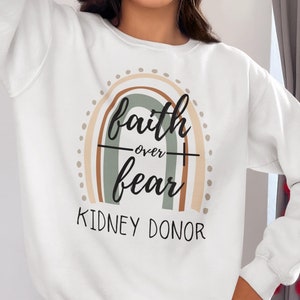 Sweatshirt nierdonor, cadeau voor nierdonor, trui niertransplantatie cadeau, uniseks transplantatie nierbewustzijn, sweatshirt orgaandonatie