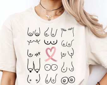 Breast Cancer Awareness Shirt, Pink Ribbon Tee, Mastectomy Awareness T-shirt, Breast Cancer Support Tee, Breast Cancer Survivor