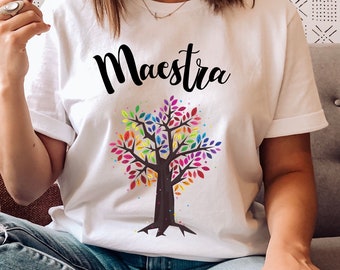 Maestra T-Shirt, Maestra Bilingue, Maestra Siempre, Maestra Gift, Spanish Teacher Shirt, Bilingual Teacher Shirt