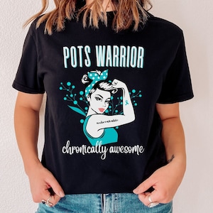 T-shirt du syndrome POTS, chemise guerrier POTS, chemise syndrome de tachycardie orthostatique posturale, cadeau maladie chronique, chemises POTS