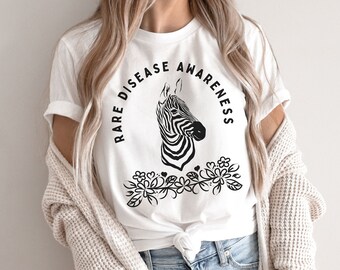 Seltene Krankheit Bewusstsein Shirt, seltene Chronische Krankheit Shirt, Bewusstsein für seltene Krankheit, Seltene Krankheit Tag Shirt, seltene Zebra Krankheit Shirt