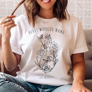 Heart Warrior Mama T-shirt, CHD Awareness Tee, CHD Mama