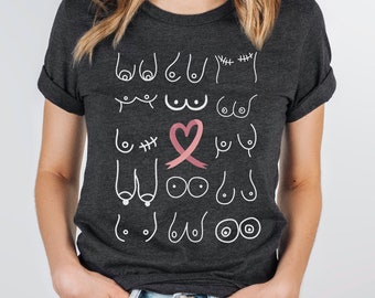 Breast Cancer Awareness Shirt, Pink Ribbon Tee, Mastectomy Awareness T-shirt, Breast Cancer Support Tee, Breast Cancer Survivor