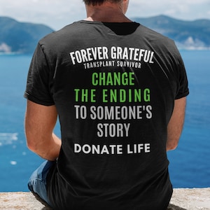 Transplant Survivor T-shirt, Organ Donation Awareness Shirt, Liver, Heart, Kidney, Lung, Gift For Dad, Men&#39;s Transplant T-shirt