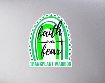 Organ Transplant Warrior Sticker, Organ Donation Awareness Sticker
