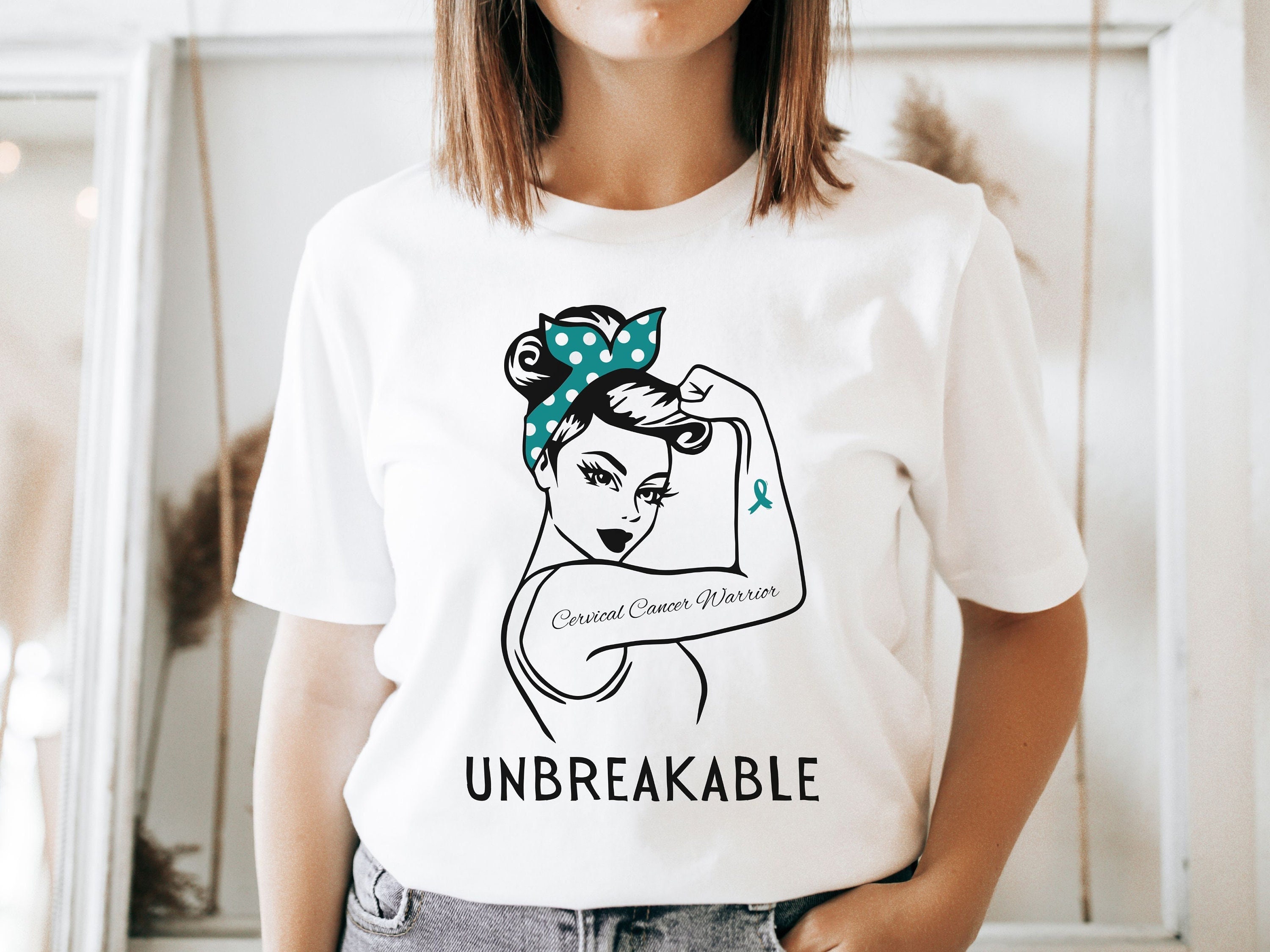 Cervical Cancer - Warrior Unbreakable - T-Shirt For Women Cervical Cancer - Warrior Unbreakable - T-Shirt For Women
