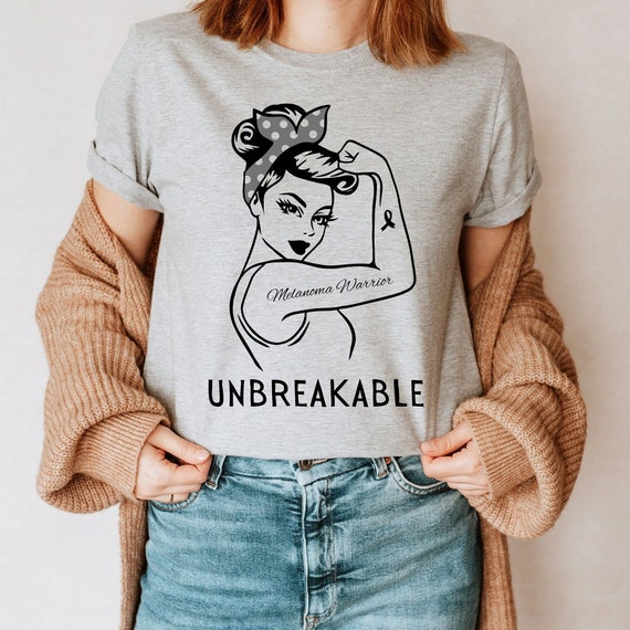 Melanoma Warrior Unbreakable Shirt Melanoma Awareness Gift Melanoma Warrior Unbreakable Shirt Melanoma Awareness Gift