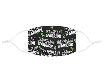 Transplant Warrior Fabric Face Mask, Organ Donation Awareness Face Mask
