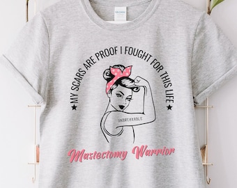 T-shirt borstamputatiechirurgie, cadeau na mastectomie, shirt borstkanker bewustzijn, cadeau borstoperatie operatie
