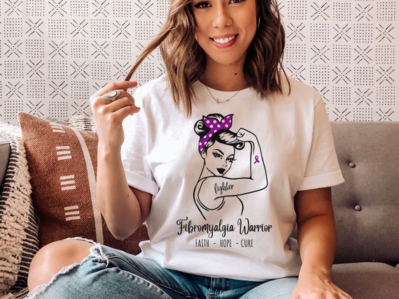Womens Womens Fibromyalgia Awareness Chronic Illness Warrior Shirt Womens Womens Fibromyalgia Awareness Chronic Illness Warrior Shirt