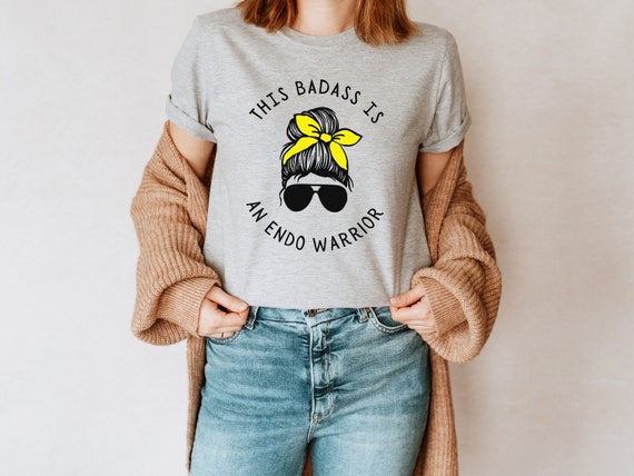 Endometriosis Awareness Shirt : Badass Endo Warrior T-Shirt Endometriosis Awareness Shirt : Badass Endo Warrior T-Shirt