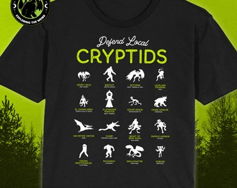 T-shirt Défendre les cryptides locales T-shirt de cryptozoologie