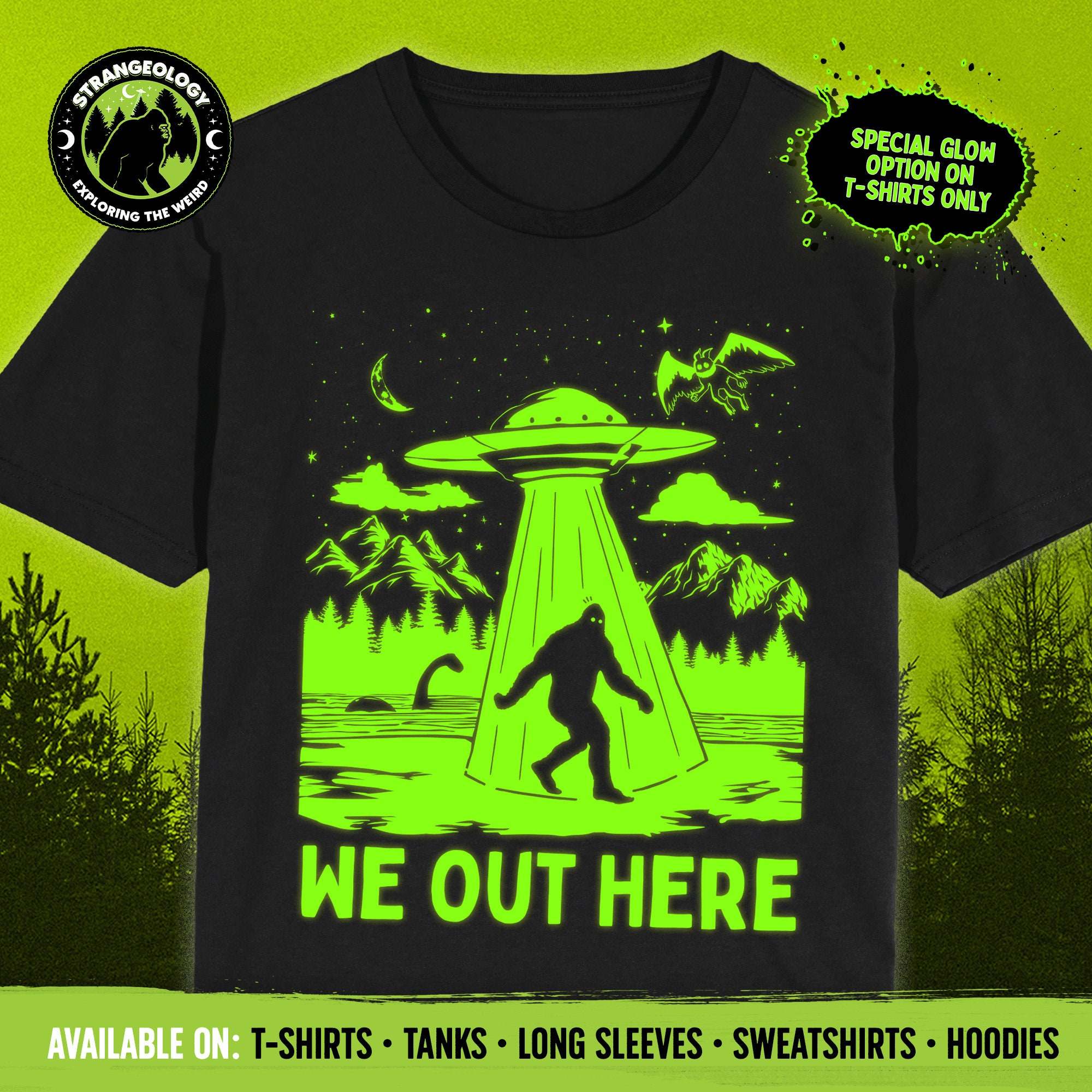 Cryptids We Out Here Bigfoot Mothman Nessie Alien UFO - Etsy 日本