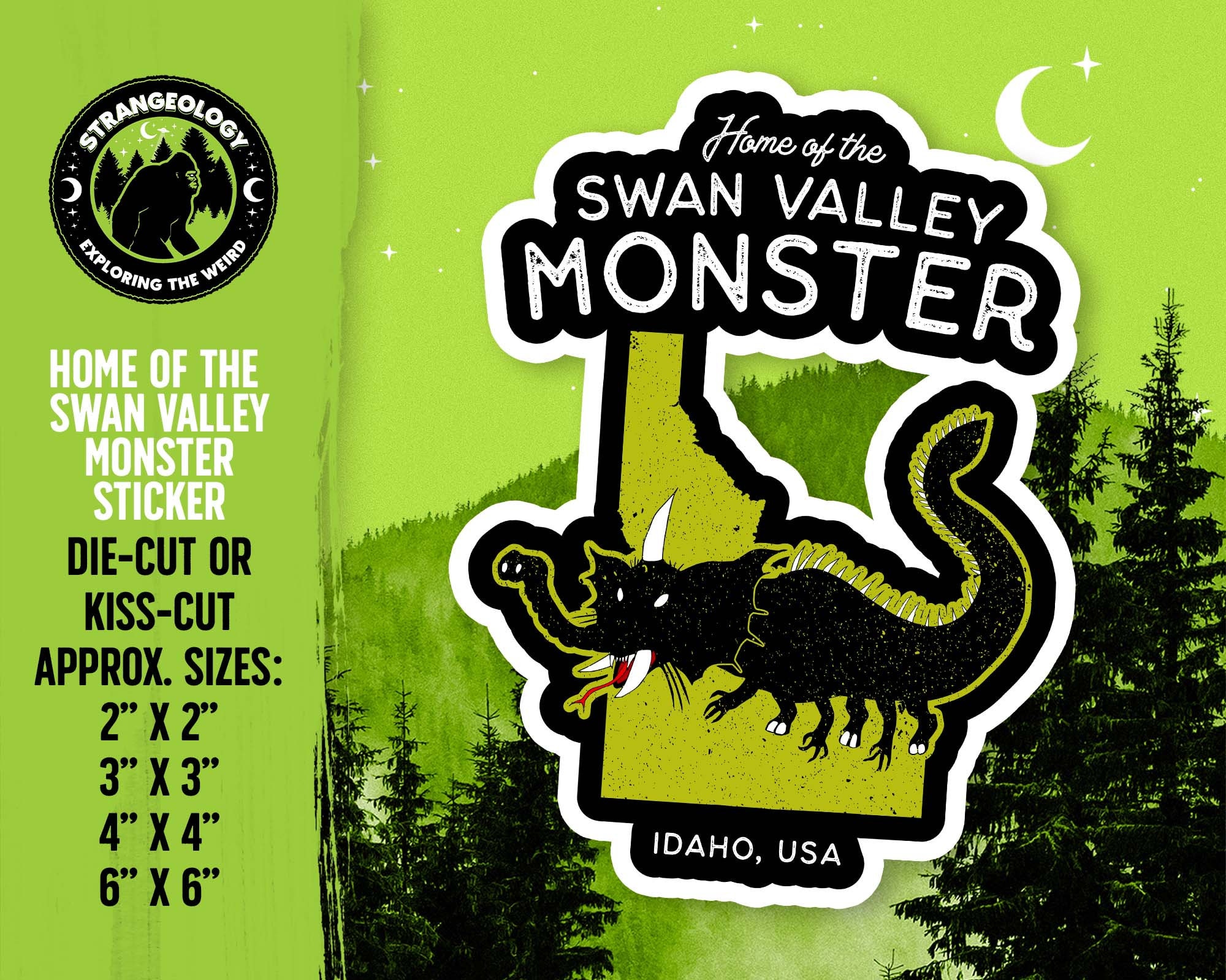 Home of the Swan Valley Monster Idaho USA // Cryptid Etsy