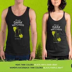 Home of the Dark Watchers California, USA // Unisex T-Shirts, Tanks, Long Sleeves, Sweatshirts, Hoodies, Cryptid Fortean Gift image 4