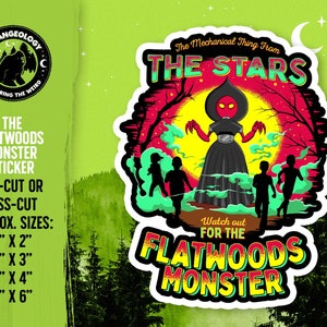 Mignon Braxxie Flatwoods Monster West Virginia Retro // Autocollant Cryptid, Merch, Accessoires, Cryptozoologie, Bizarre, Étrange, Fortean, Cadeau