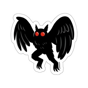 Mothman Stickers, Cryptid Decals, Cute Funny Die-cut Stickers ...