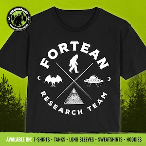 Fortean Research Team Introvert Cryptid Bigfoot Mothman UFO Mystery T-shirts, Tanks, Longsleeves, Sweatshirts & Hoodies, Cryptozoology