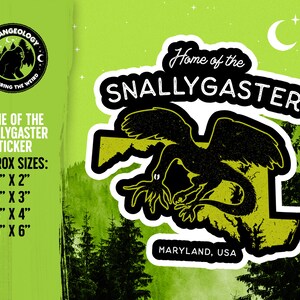 Home of the Snallygaster - Maryland, USA // Cryptid Sticker, Merch, Accessories, Cryptozoology, Weird, Strange, Fortean, Gift