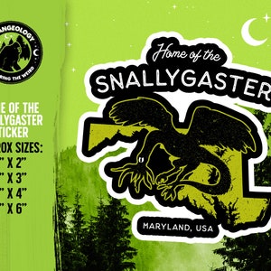 Home of the Snallygaster - Maryland, USA // Cryptid Sticker, Merch, Accessories, Cryptozoology, Weird, Strange, Fortean, Gift