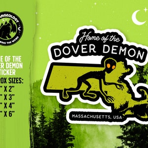 Dover Demon Sticker - Massachusetts Cryptid Art