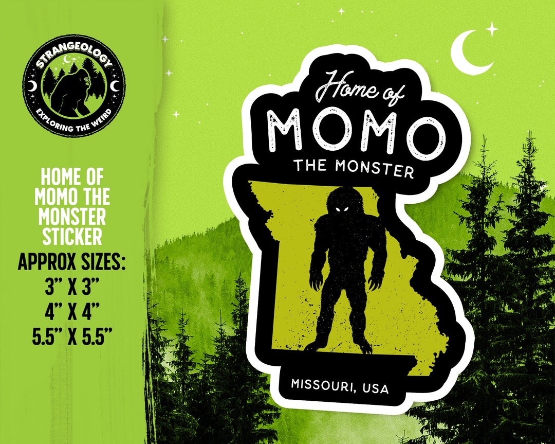 Momo the Monster Sticker: Missouri Cryptid Art - Etsy