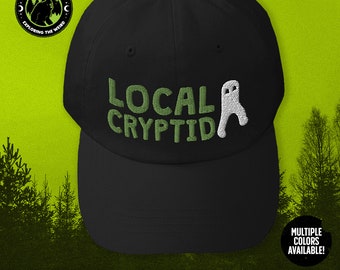 Local Cryptid Dad Hat Embroidered Cryptozoology Cap