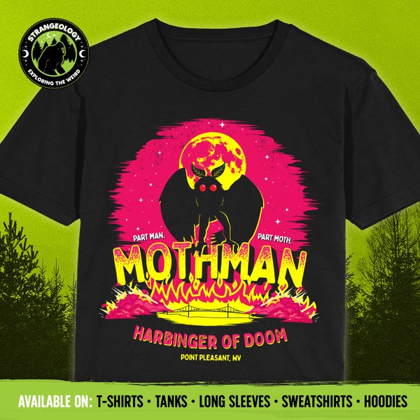Mothman - Harbinger of Doom Funny Cryptid Gift / T-shirts, Tank Tops, Longsleeves, Sweatshirts, Hoodies, Fortean Cryptozoology Strange Art